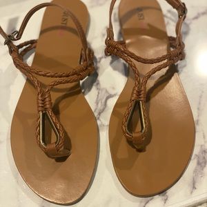 Just Fab Brown leather sandal